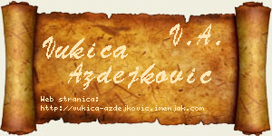 Vukica Azdejković vizit kartica
